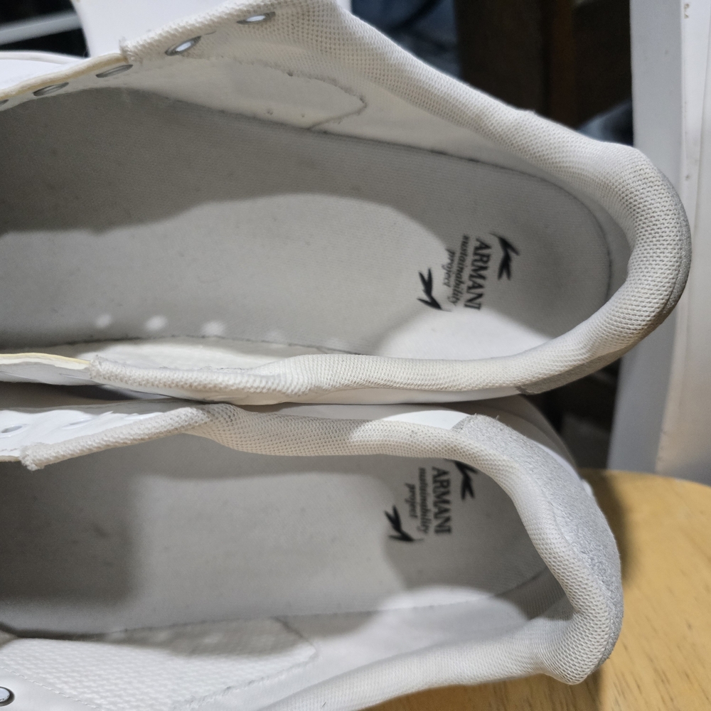 Giorgio Armani White Sustainable Men's Sneakers US Size 11 - Picture 13 of 14